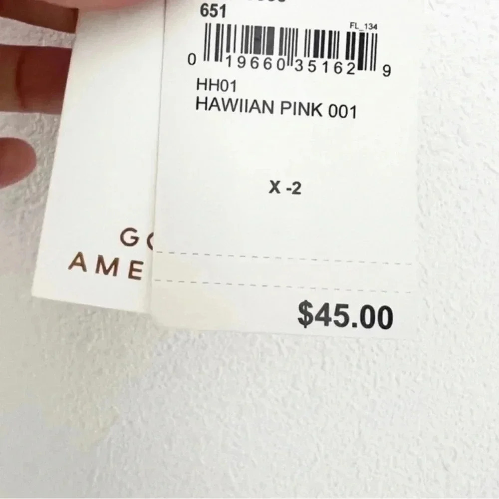 NWT Good American Pink Jacquard Better Band Bikini Top, Size Medium - Picture 5 of 8